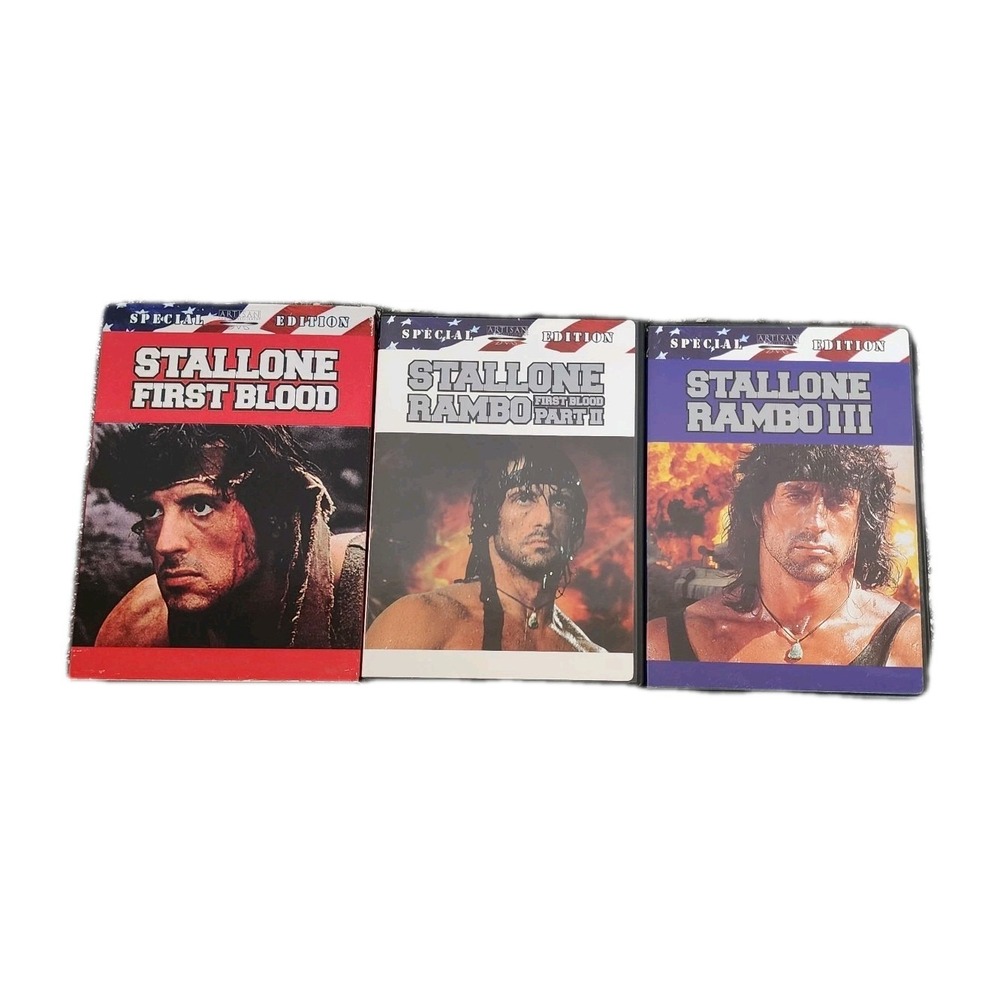 Rambo First Blood Part 1 & 2  Rambo 3 Special Edition DVD Set Stallone Lot Of 3